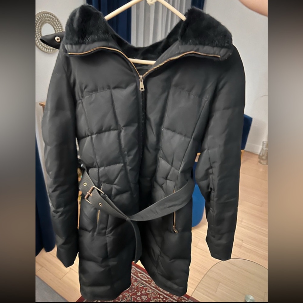 Black Quilted Women's Coat